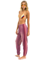 5 Stripe Sweatpant - Faded Berry-AVIATOR NATION-Over the Rainbow