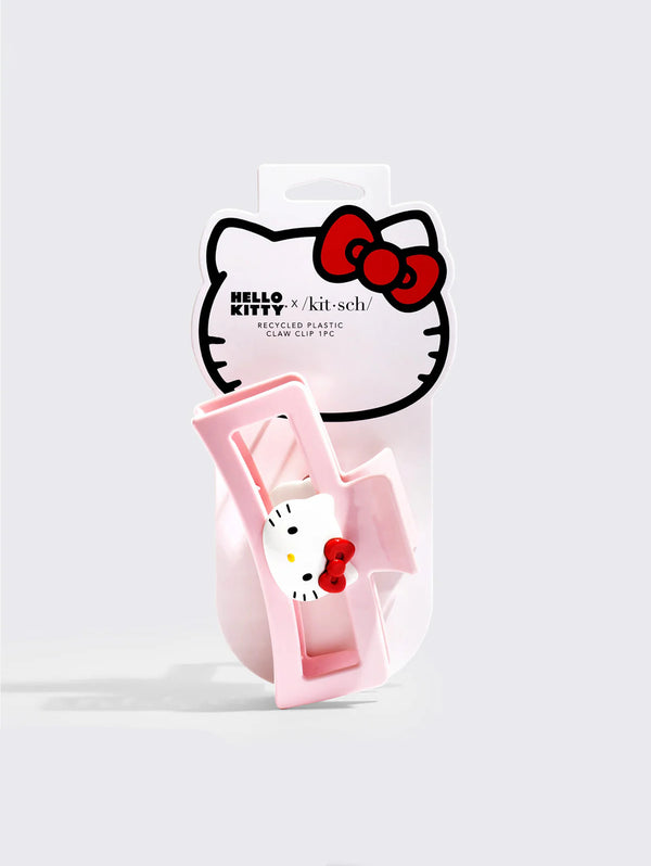 Hello Kitty Recycled Jumbo Open Claw Clip - Hello Kitty Face-KITSCH-Over the Rainbow