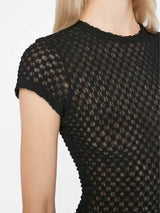 Mesh Lace Baby Tee - Noir-FRAME-Over the Rainbow