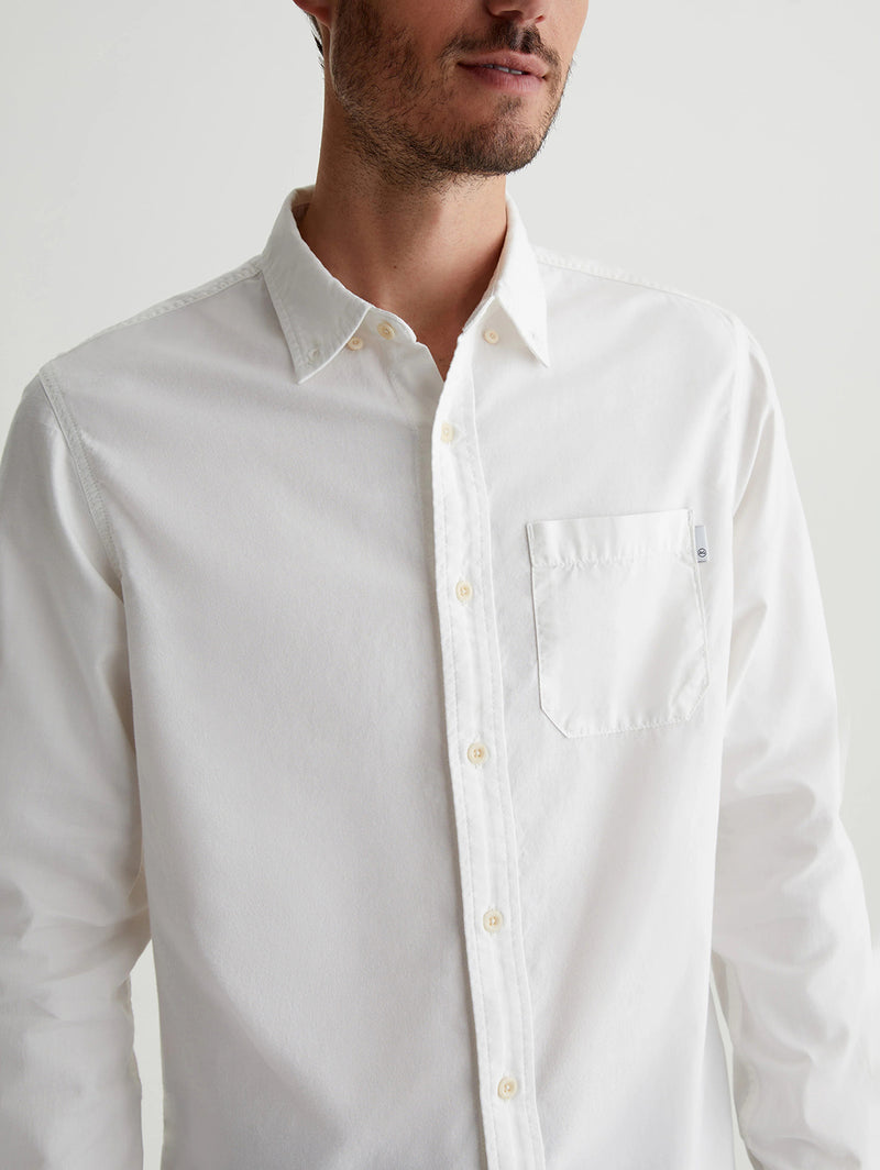 Aiden Dress Shirt - White-AG Jeans-Over the Rainbow