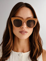 Air Heart Sunglasses - Caramel-LE SPECS-Over the Rainbow