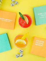 Happy Birthday You Fucking Fossil - Cocktail Napkin-CHEZ GAGNE LETTERPRESS-Over the Rainbow