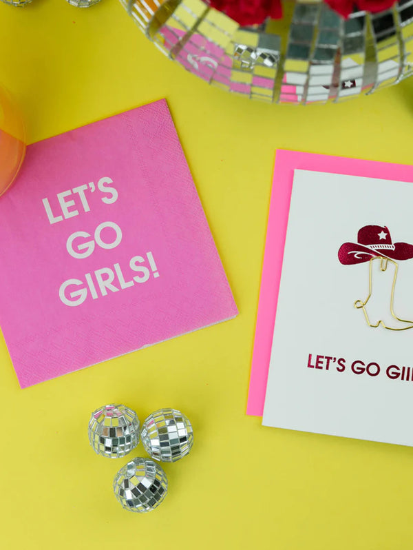 Let's Go Girls - Cocktail Napkins-CHEZ GAGNE LETTERPRESS-Over the Rainbow