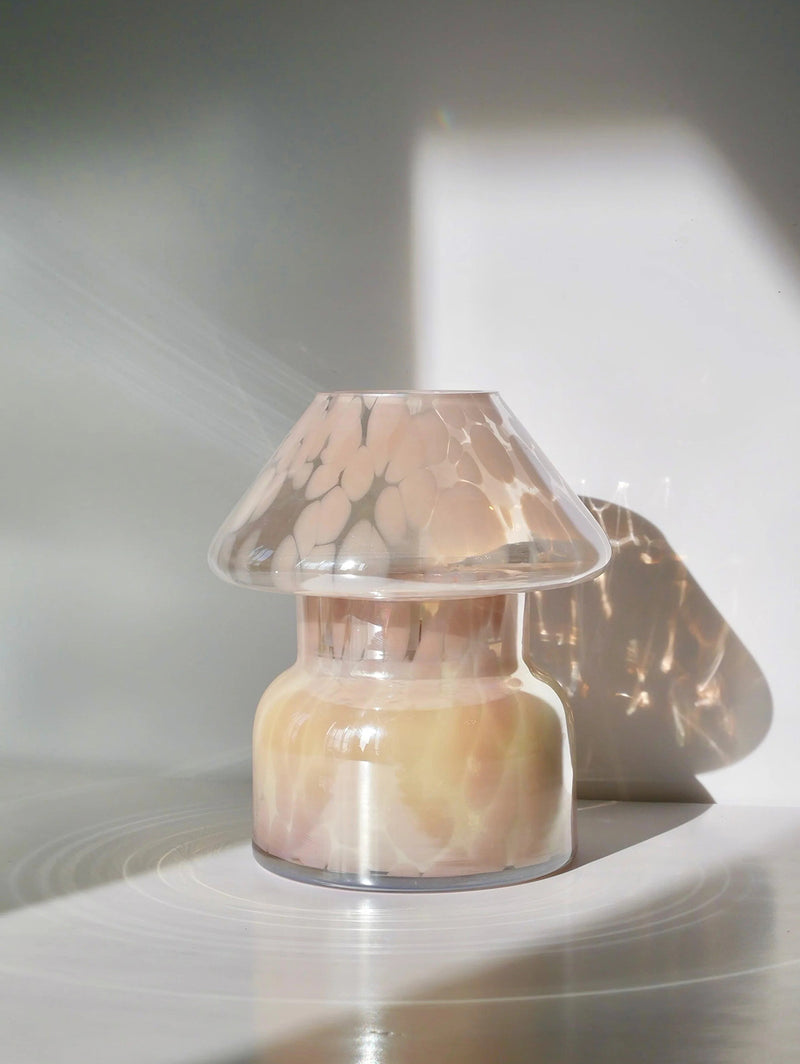 Pastel Pink Mushroom Candle Lamp - Sundays-URBAN BURN-Over the Rainbow