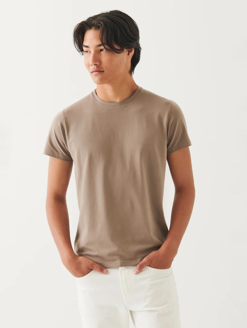 Iconic Pima Crew Neck T-Shirt - Beechnut