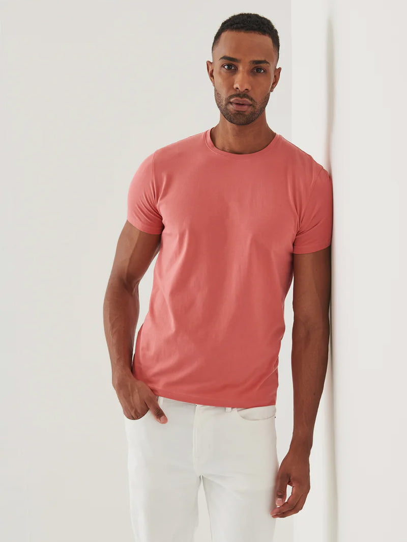 Iconic Pima Crew Neck T-Shirt - Salmon Pink