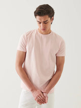 Iconic Pima Crew Neck T-Shirt - Powder Pink-Patrick Assaraf-Over the Rainbow