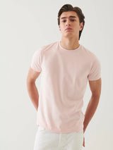 Iconic Pima Crew Neck T-Shirt - Powder Pink-Patrick Assaraf-Over the Rainbow