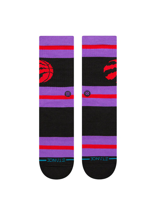 NBA Prep Stripe Crew Sock - Toronto Raptors-Stance-Over the Rainbow