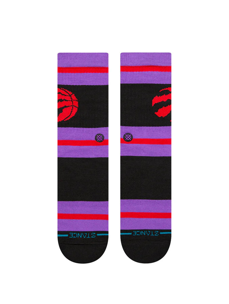 NBA Prep Stripe Crew Sock - Toronto Raptors-Stance-Over the Rainbow