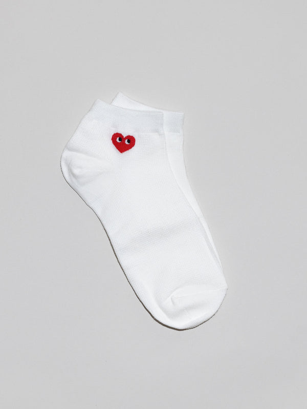 Short Heart Sock - White-LIM LIM-Over the Rainbow