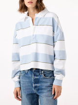 Crop Annie Rugby Top - Sky-AMO-Over the Rainbow