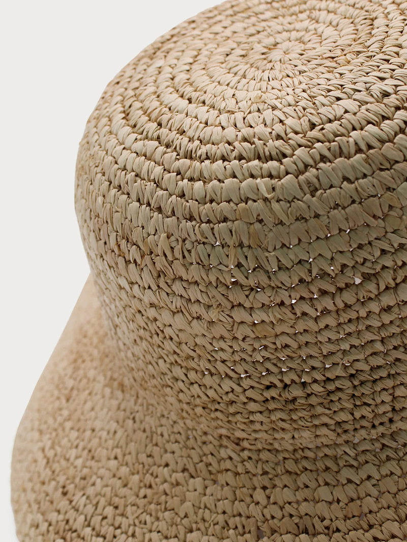 Oonadetta Crochet Bucket Hat - Natural-ACE OF SOMETHING-Over the Rainbow