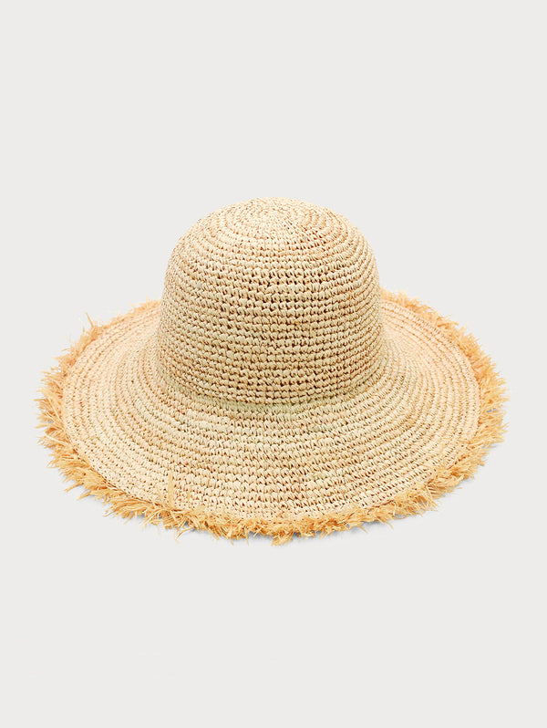 Indra Crochet Bucket Hat - Natural-ACE OF SOMETHING-Over the Rainbow