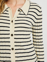 Aurelia Cardigan - Ivory Navy Stripe-Rails-Over the Rainbow