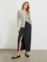 Aurelia Cardigan - Ivory Navy Stripe-Rails-Over the Rainbow