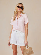 Short Sleeve Pocket Shirt - Petal Pink