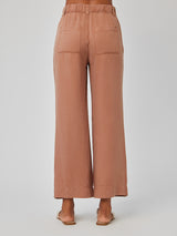 Marina Pleated Wide Leg Ankle Pant - Khaki Shell-Bella Dahl-Over the Rainbow