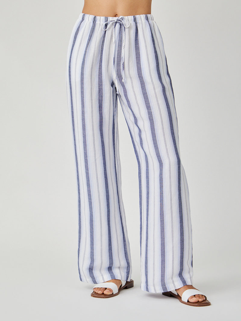 Easy Wide Leg Pant - Coastal Ombre Stripe-Bella Dahl-Over the Rainbow