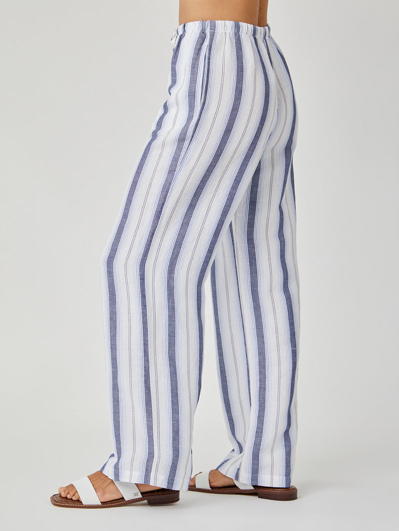 Easy Wide Leg Pant - Coastal Ombre Stripe-Bella Dahl-Over the Rainbow