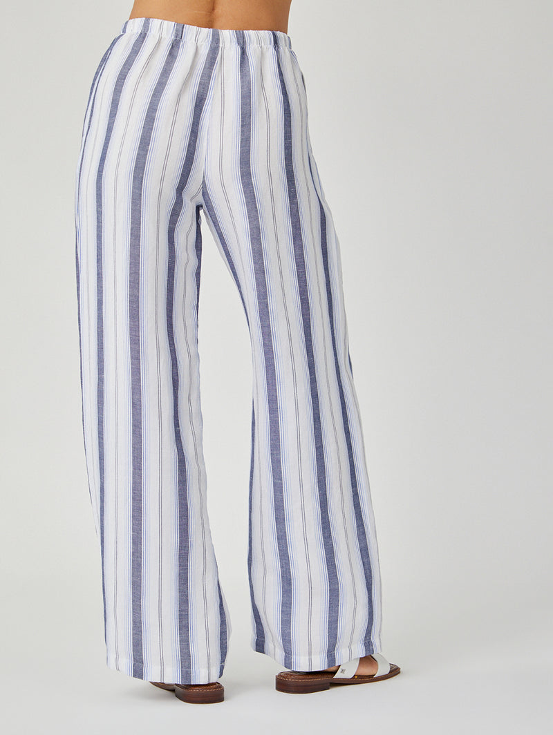 Easy Wide Leg Pant - Coastal Ombre Stripe-Bella Dahl-Over the Rainbow