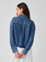 Oversized Cropped Shacket - Horizon Wash-Bella Dahl-Over the Rainbow