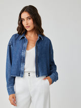 Oversized Cropped Shacket - Horizon Wash-Bella Dahl-Over the Rainbow