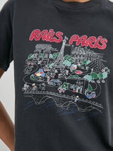 Boyfriend Tee - Paris Map-Rails-Over the Rainbow