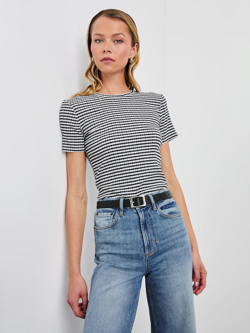 Britty Tee - Black Gingham