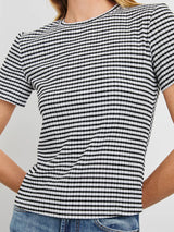 Britty Tee - Black Gingham