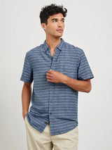 Carson Shirt - Border Blue-Rails-Over the Rainbow