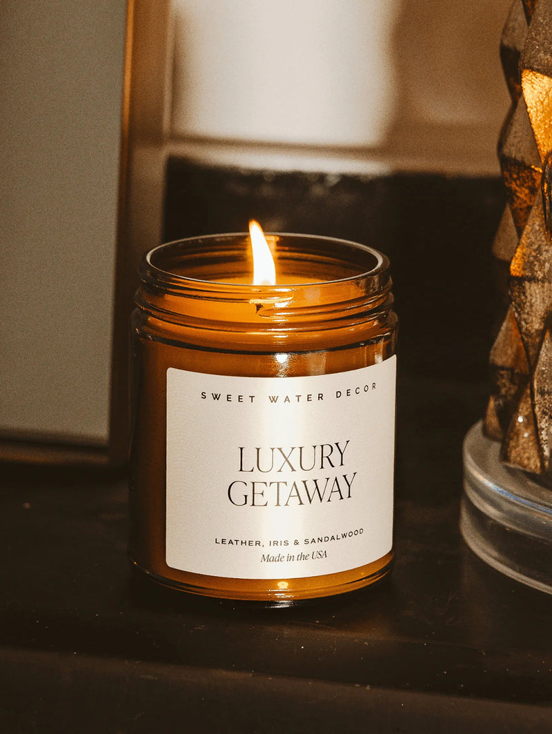 Amber Jar Soy Candle - Luxury Getaway-SWEET WATER DECOR-Over the Rainbow