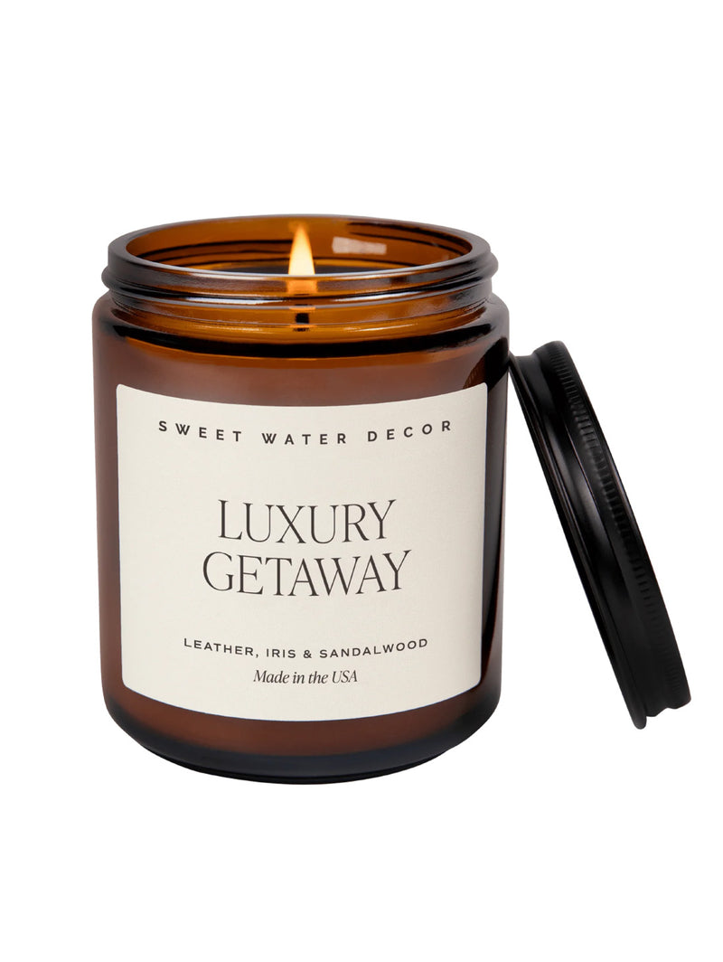 Amber Jar Soy Candle - Luxury Getaway-SWEET WATER DECOR-Over the Rainbow