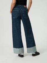 Cathy Cuff Jeans - Dark Blue Denim-Mavi-Over the Rainbow