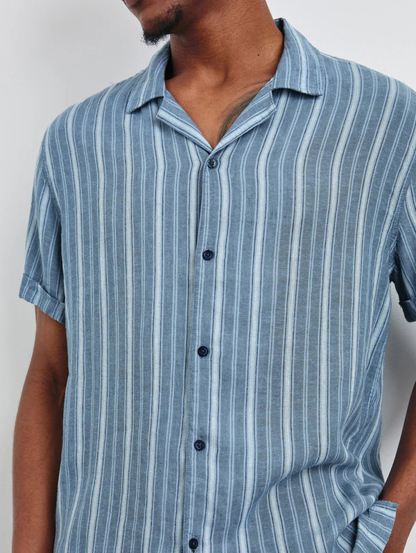 Cayman Shirt - Coastal Blue Stripe-Rails-Over the Rainbow