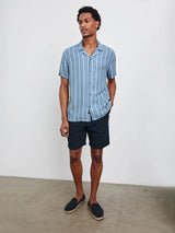 Cayman Shirt - Coastal Blue Stripe-Rails-Over the Rainbow