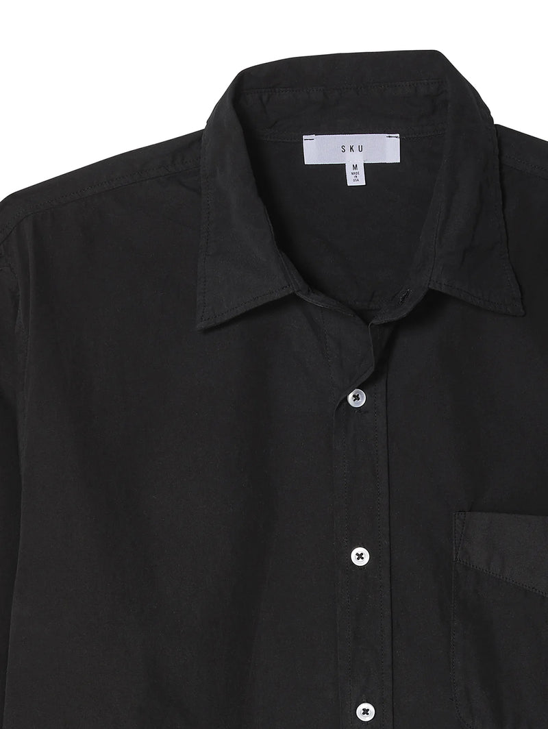 Poplin Standard Shirt - Black-SAVE KHAKI-Over the Rainbow