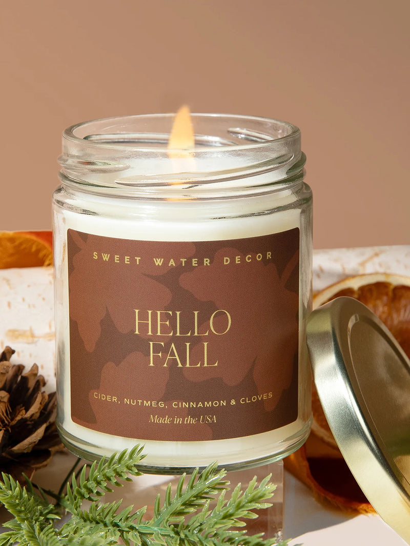 Clear Jar Soy Candle - Hello Fall-SWEET WATER DECOR-Over the Rainbow