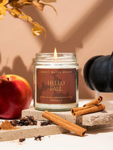 Clear Jar Soy Candle - Hello Fall-SWEET WATER DECOR-Over the Rainbow