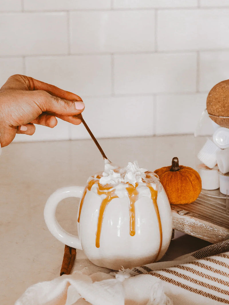 Figurine Coffee Mug - Cream Pumpkin-SWEET WATER DECOR-Over the Rainbow