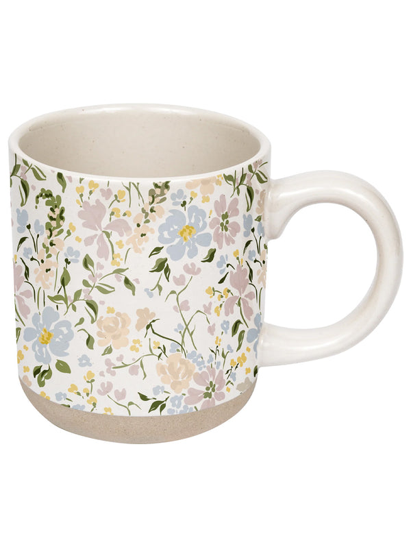 Stoneware Coffee Mug - Floral