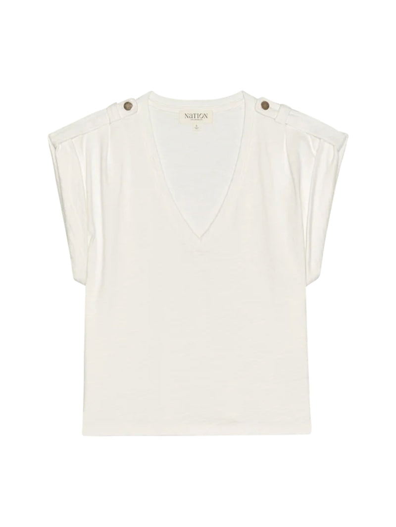 Cooper V Neck Tank - Optic White