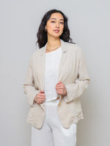 Iman Linen Blazer - Cobble
