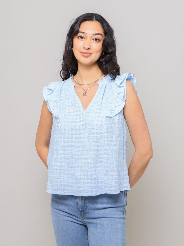 Eva Textured Gauze Top - Capri
