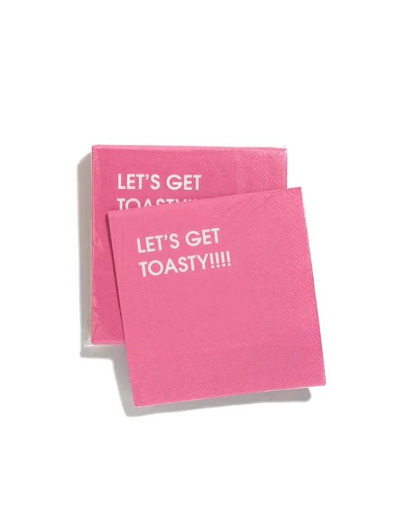 Let's Get Toasty - Cocktail Napkin-CHEZ GAGNE LETTERPRESS-Over the Rainbow