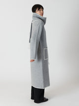 Delaney Whip Stitch Coat - Long Medium Grey-LYLA+LUXE-Over the Rainbow