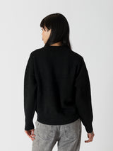 Dewey Crewneck - Black/Pearl Hearts-LYLA+LUXE-Over the Rainbow