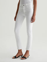 Mari Mid Rise Straight Jean - White-AG Jeans-Over the Rainbow