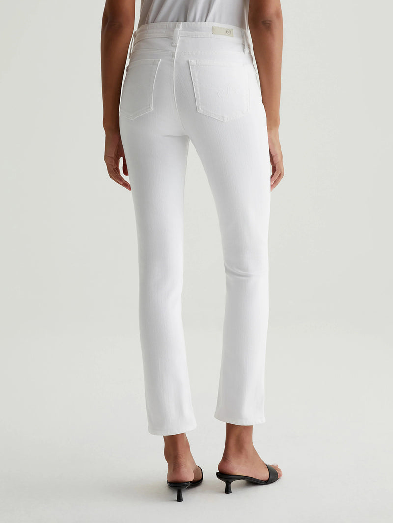 Mari Mid Rise Straight Jean - White-AG Jeans-Over the Rainbow