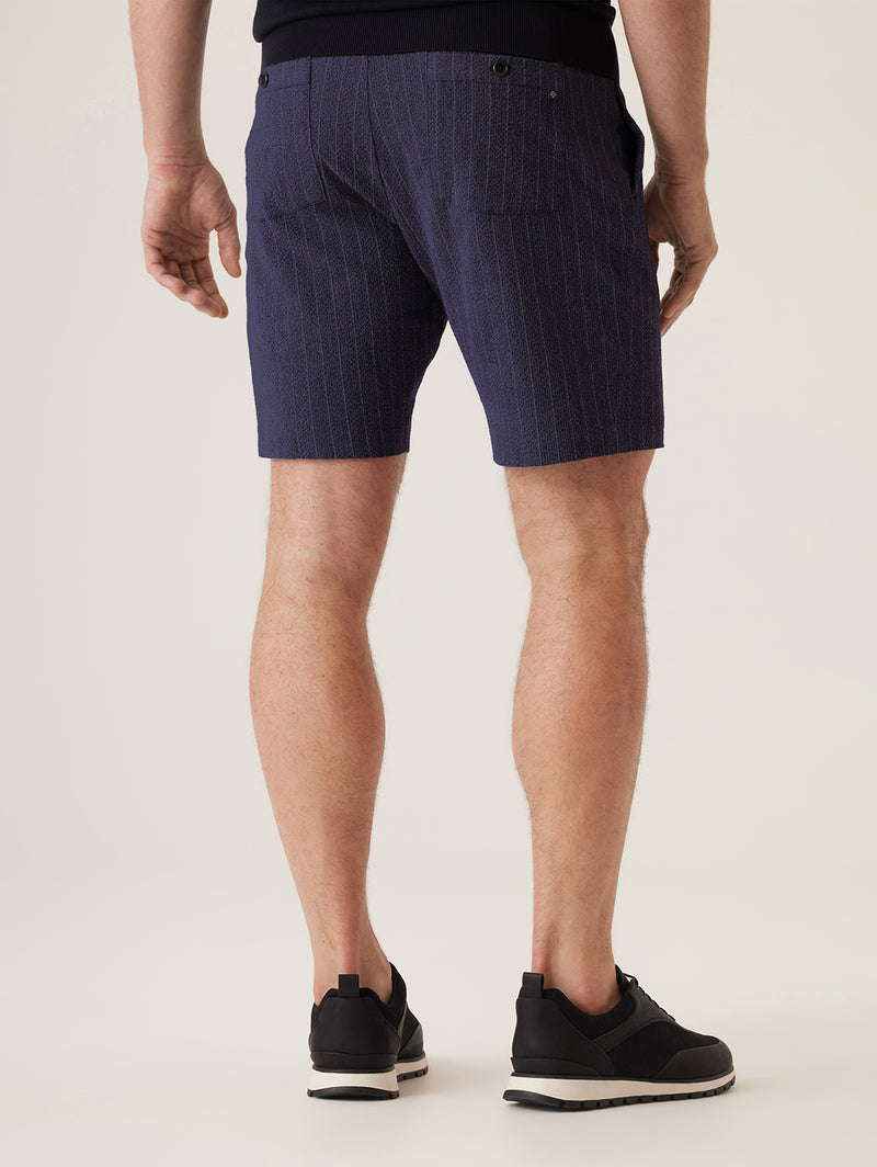 Infinity 360 Seersucker Short - Navy Blue-DEKE-Over the Rainbow